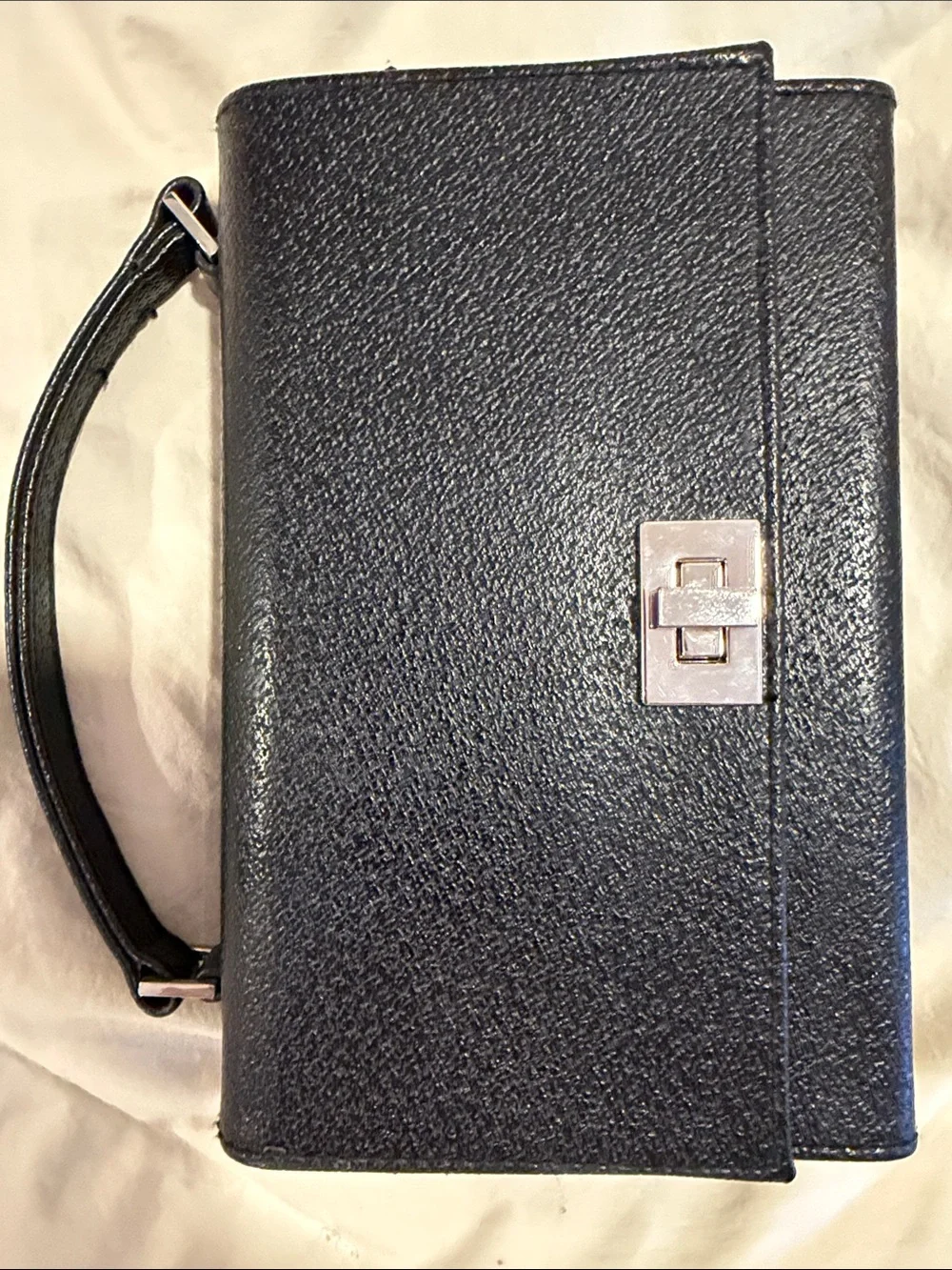 Structured Black Top-Handle Satchel